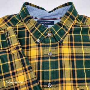 Tommy Hilfiger Men's Plaid Flannel Classic Fit Long Sleeve Button Down Shirt XXL